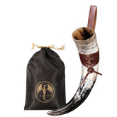 Drinking Horn w/ Leather Holster